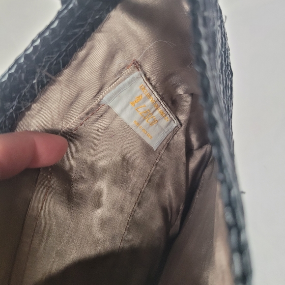 Vintage 1960s LESCO - Black - Woven Shoulder Bag - Made in Hong Kong - Picture 5 of 10